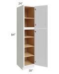 Asheville White Shaker 18x84 Wall Pantry Cabinet 