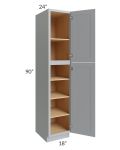Asheville Grey Shaker 18x90 Wall Pantry Cabinet