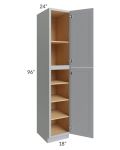 Asheville Grey Shaker 18x96 Wall Pantry Cabinet