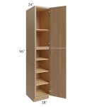 Asheville Rift Oak Shaker 18x96 Wall Pantry Cabinet