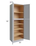 Asheville Grey Shaker 30x90 Wall Pantry Cabinet