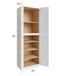Asheville White Shaker 30x96 Wall Pantry Cabinet