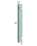 Midtown Mint Green Shaker 30" Wall Plain Pilaster