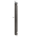 Midtown Dark Grey Shaker 42" Wall Plain Pilaster