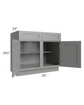 Shale Grey Shaker 39" Base Cabinet