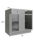 Shale Grey Shaker 36" Blind Corner Base Unit