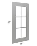 Shale Grey Shaker 15x30 Mullion Glass Door