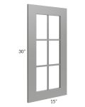 Shale Grey Shaker 24x30 Corner Mullion Glass Door