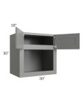 Shale Grey Shaker 30x30 Microwave Cabinet