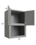 Shale Grey Shaker 30x42 Microwave Cabinet