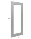 Shale Grey Shaker 15x36 Glass Door