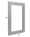 Shale Grey Shaker 18x30 Glass Door