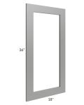 Shale Grey Shaker 18x36 Glass Door