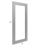 Shale Grey Shaker 18x42 Glass Door