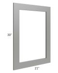 Shale Grey Shaker 21x30 Glass Door