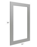 Shale Grey Shaker 21x36 Glass Door