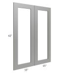 Shale Grey Shaker 30x42 Glass Door