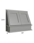 Shale Grey Shaker 30" Range Hood Front