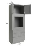 Shale Grey Shaker 33x90 Universal Oven Cabinet