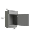Shale Grey Shaker 21" Vanity Sink Base Cabinet