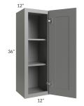 Shale Grey Shaker 12x36 Wall Cabinet