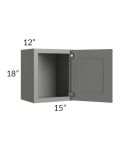 Shale Grey Shaker 15x18 Wall Cabinet