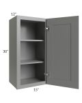 Shale Grey Shaker 15x30 Wall Cabinet