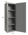 Shale Grey Shaker 15x42 Wall Cabinet