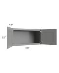 Shale Grey Shaker 30x15 Wall Cabinet
