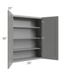 Shale Grey Shaker 33x42 Wall Cabinet