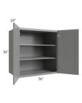Shale Grey Shaker 36x36x24 Split Pantry Wall Cabinet