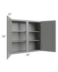Shale Grey Shaker 39x36 Wall Cabinet