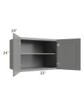 Shale Grey Shaker 33x24x24 Refrigerator Wall Cabinet