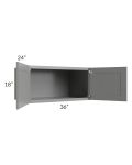 Shale Grey Shaker 36x18x24 Refrigerator Wall Cabinet