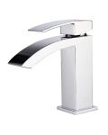 Chrome Single Handle Bathroom Faucet  6-3/10" x 6-2/3"