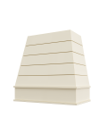 Cambridge Antique White Glaze Raleigh Shiplap Tapered Hood with Block Molding