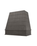 Charcoal Grey Shaker Raleigh Shiplap Tapered Hood with Block Molding