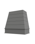 Graphite Grey Shaker Raleigh Shiplap Tapered Hood with Block Molding