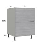 Euro Grey 24" 2-Drawer Range Base Cabinet
