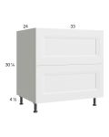 Harbor White 33" 2-Drawer Range Base Cabinet