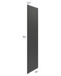 Vienna Black 24x96 Refrigerator End Panel with 1-1/2" Stile