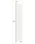 Midtown White Shaker 24x96 Refrigerator End Panel with 1-1/2" Stile