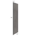 Salem Dark Grey 24x96 Refrigerator End Panel with 1-1/2" Stile