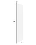 Aspen White Shaker 24x84 Refrigerator End Panel with a 3" Return