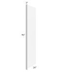 Vail White Shaker 24x96 Refrigerator End Panel with a 3" Return