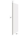 Midtown Cloud Shaker 30x96 Refrigerator End Panel with a 3" Return