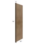 Midtown Mocha Shaker 30x96 Refrigerator End Panel with a 3" Return