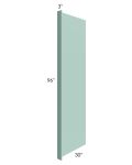 Midtown Mint Green Shaker 30x96 Refrigerator End Panel with a 3" Return