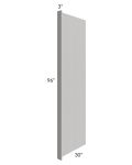 Salem Light Grey 30x96 Refrigerator End Panel with a 3" Return