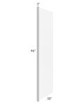 Alpine White Shaker 30x96 Refrigerator End Panel with a 3" Return
